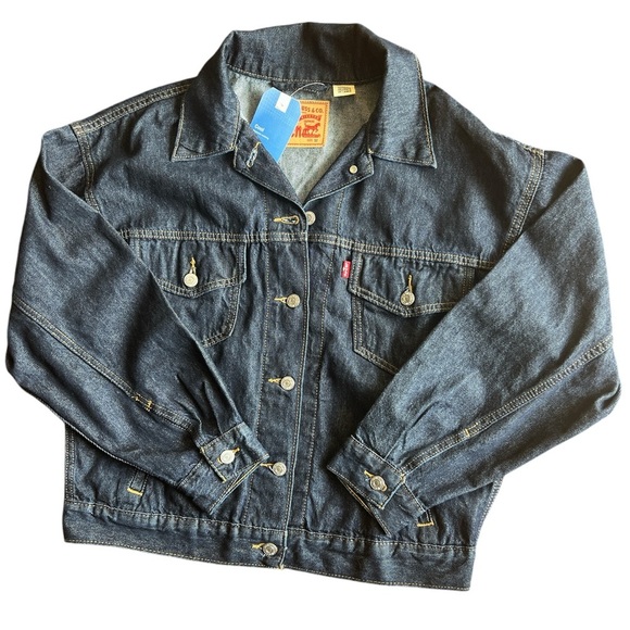 Levi's Dark Blue Denim Jacket - Picture 1 of 7